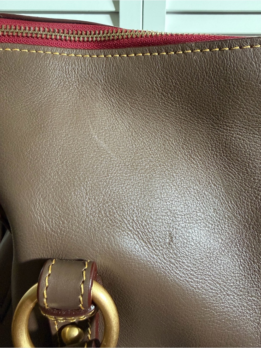 Dooney & Bourke Florentine Satchel, Large in Elephant (hard to find color!) - Picture 5 of 7